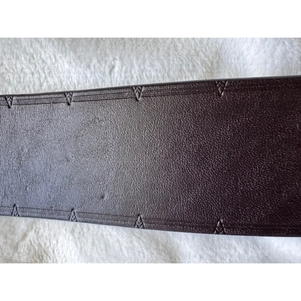 Starting Point Mens Black Genuine Leather Belt 34 Antiqued Silver Buckle
